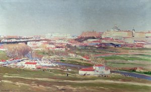 Pradaria de San Isidro e Palácio Real além, Madri